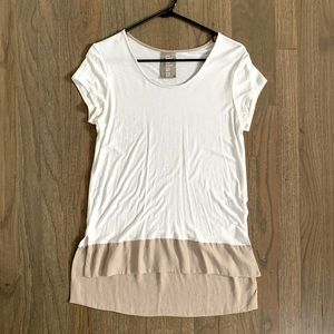 Anthropologie Cream Dress T-Shirt